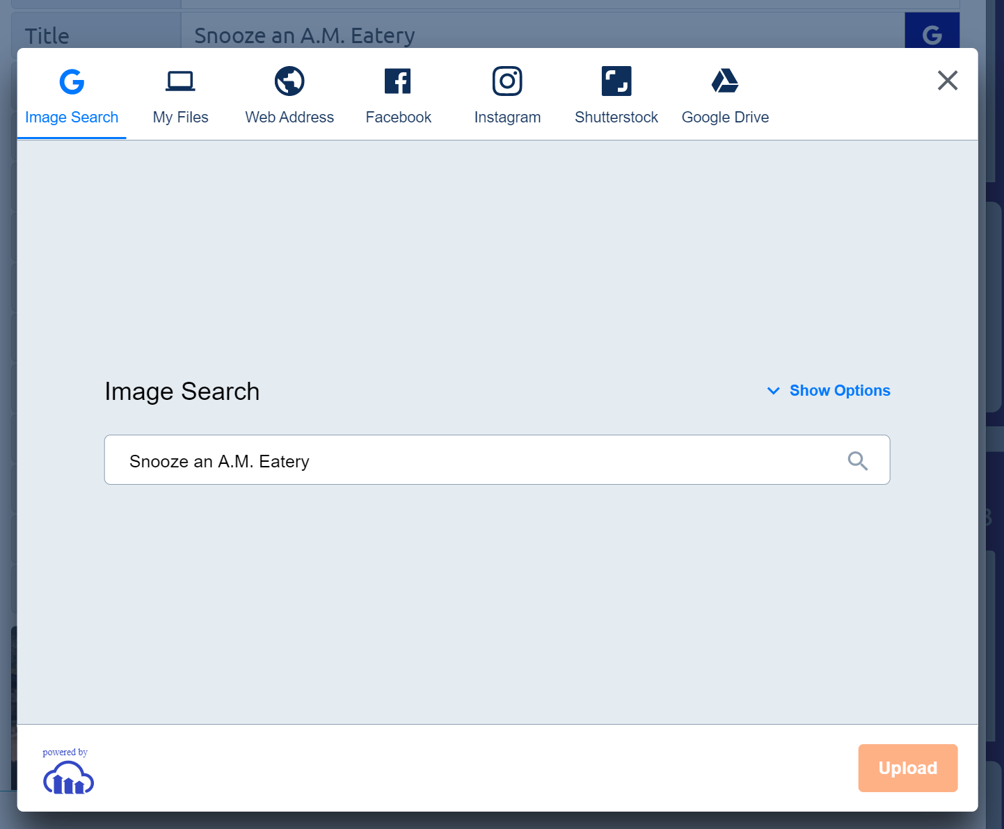 Pre Populate The SearchbySites Search Box Cloudinary Support